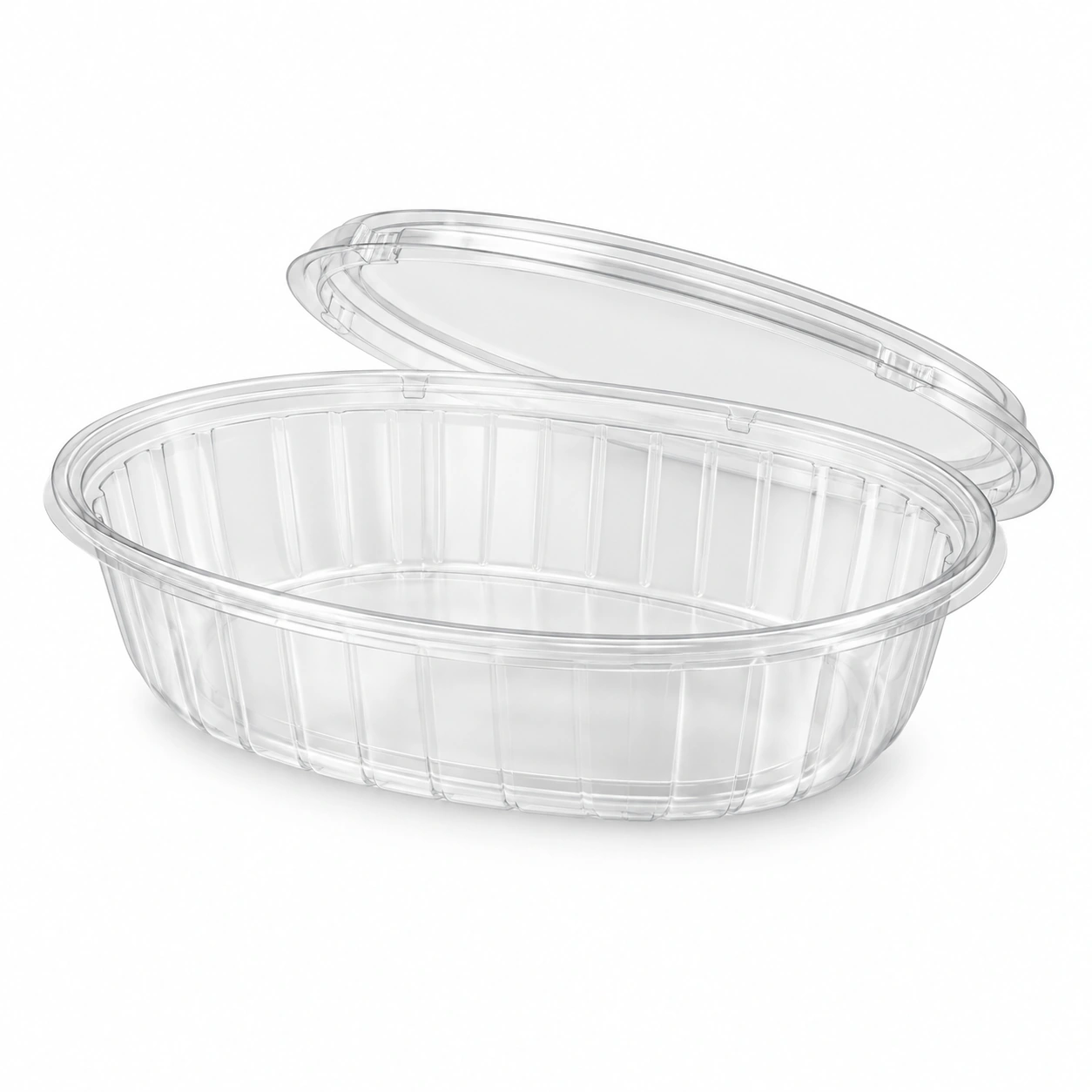 Salatschale 511/375 cm oval klar mit Deckel