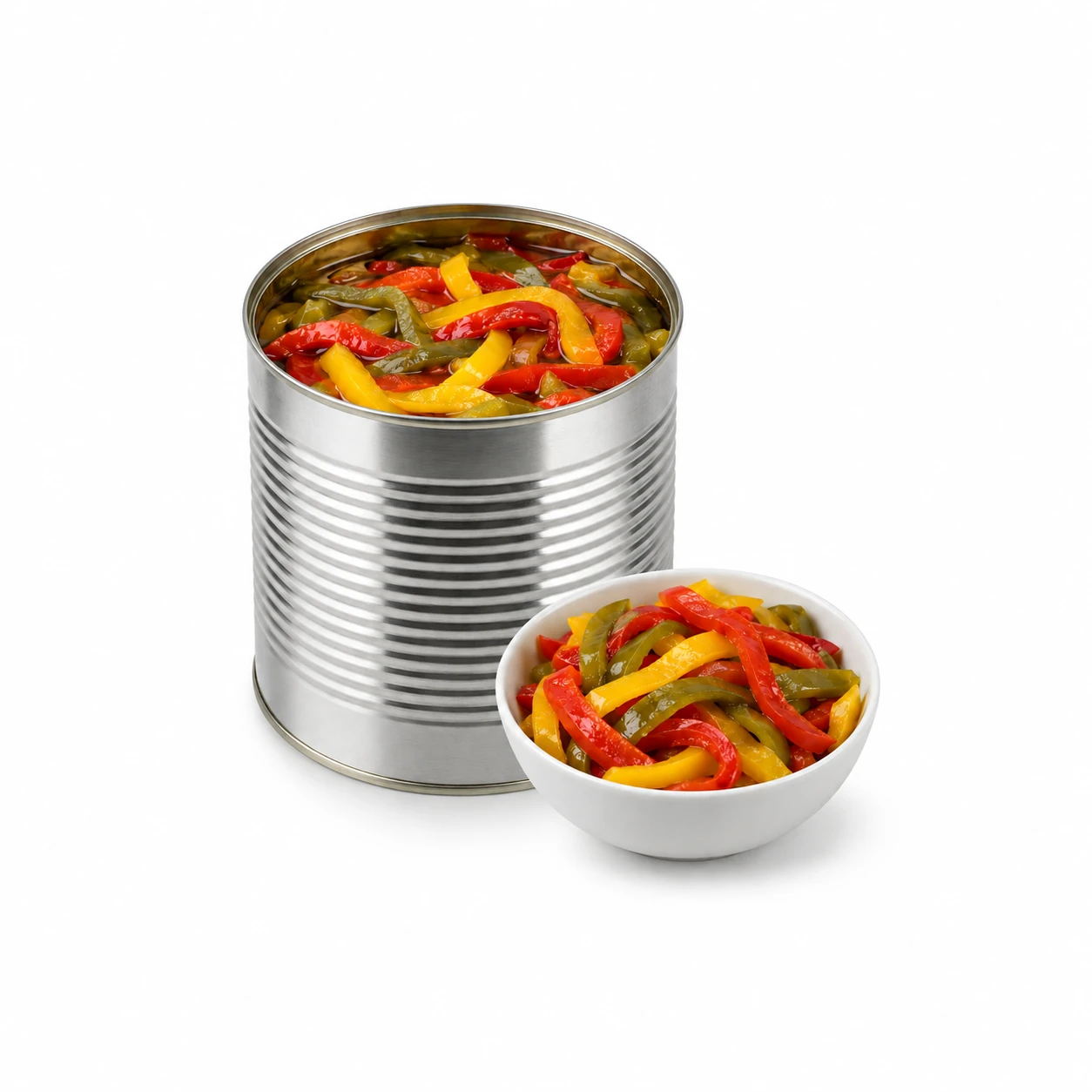 Paprika Tricolore in Streifen -eingelegt- 5kg
