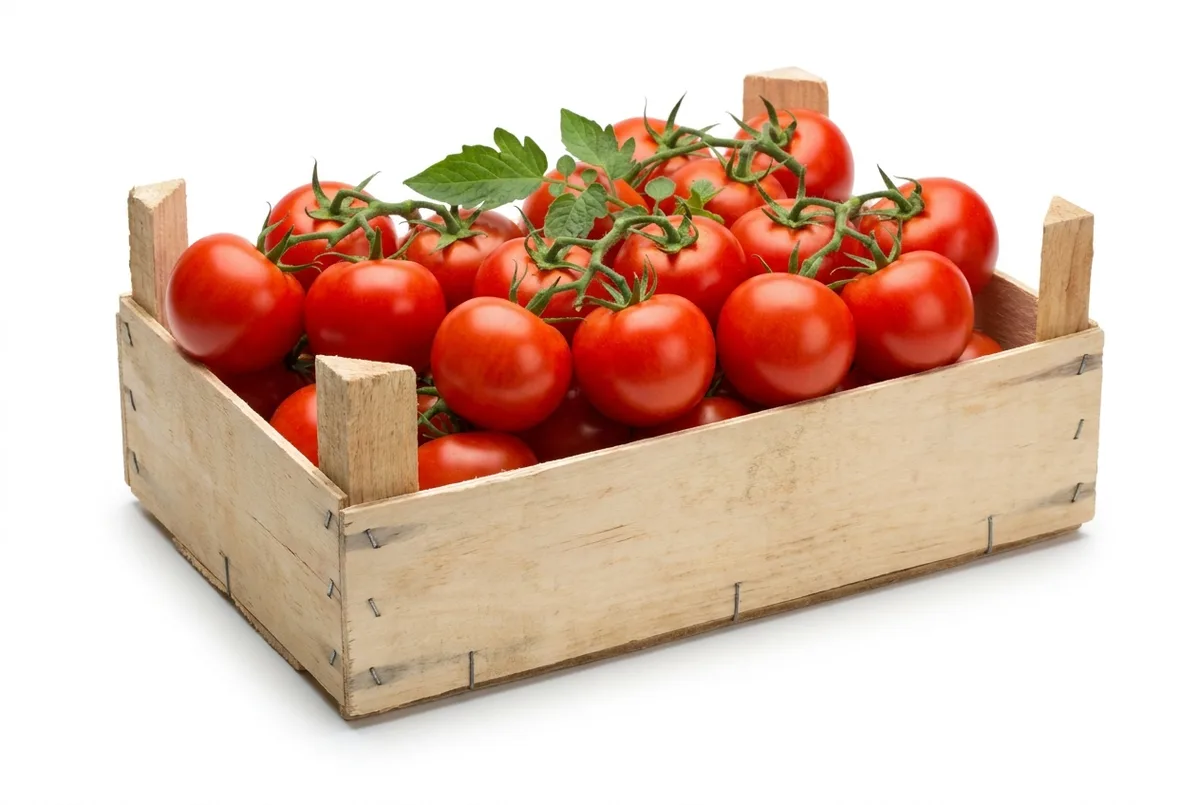 Tomaten Rispen, Kiste
