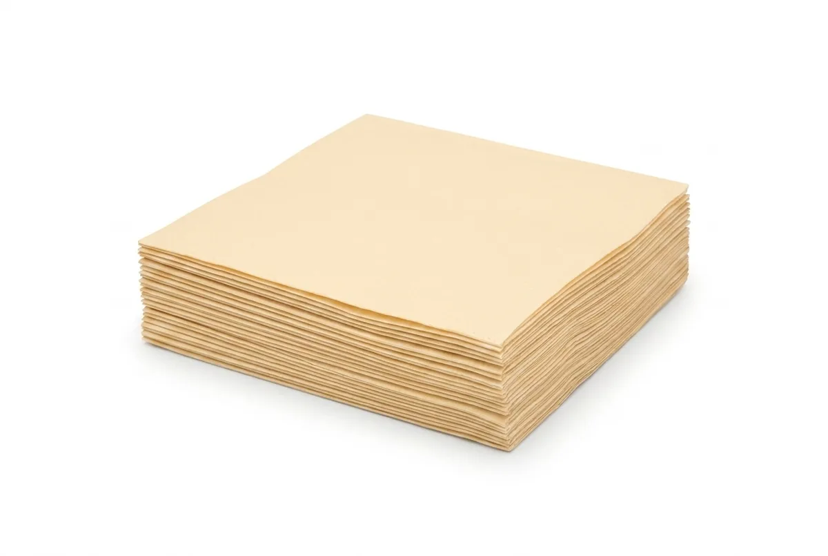 DUNI Zelltuch 40x40 cm, 3-lagig, 1/4 Cream-champagne